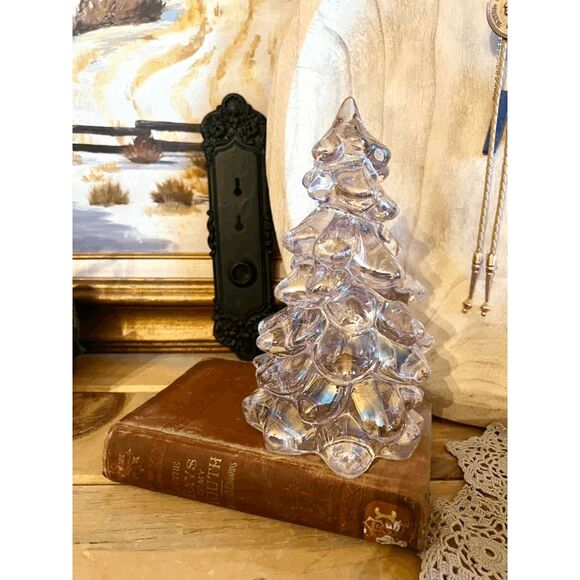 Vintage Mosser Glass Carnival Tuscan Pink Glass Christmas Tree – 8 Inch - Picture 4 of 4